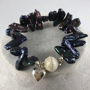 Peacock Natural Stick Pearl Bracelet